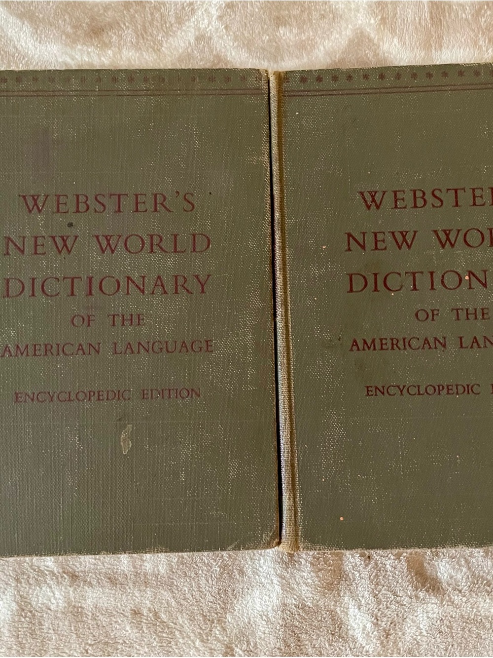 Webster's New World Dictionary - Olive Green Hardcover Set